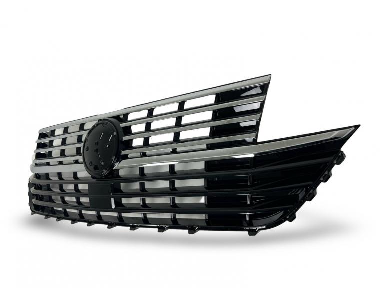 Upgrade Design Kühlergrill für Volkswagen T6.1 ab 2019 Hochglanz schwarz / chrom